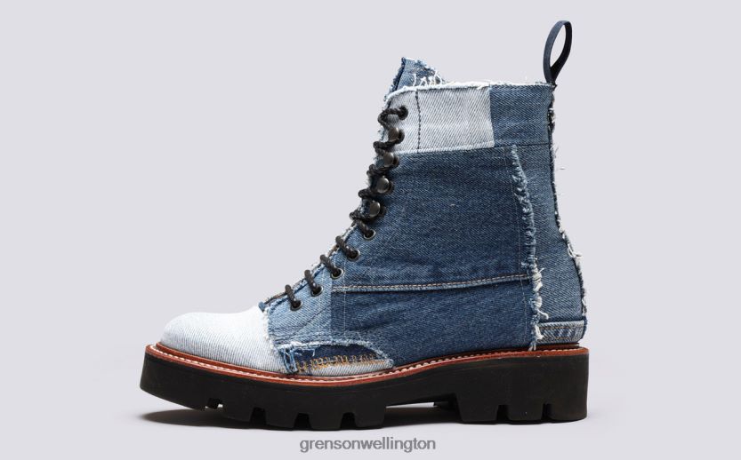 Women Blue THE KELLY BOOT Grenson R46060270 Boots