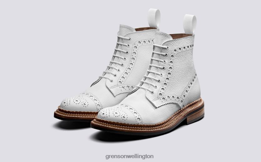 Women White FRANCES Grenson R46060305 Boots