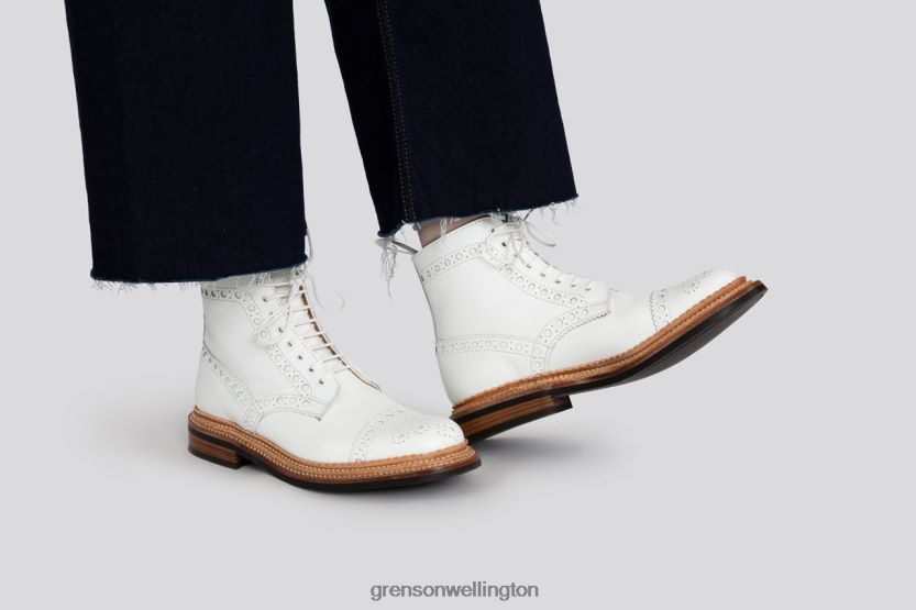 Women White FRANCES Grenson R46060305 Boots