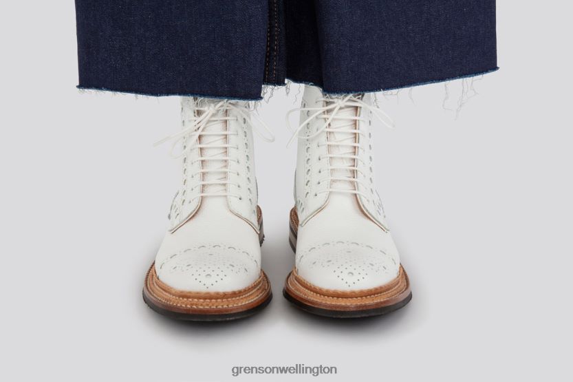 Women White FRANCES Grenson R46060305 Boots