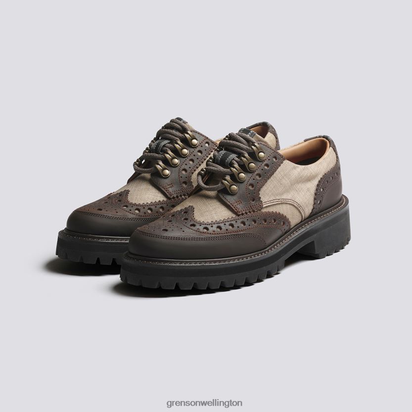 Women Beige AVA TECH Grenson R46060330 Brogues Shoes