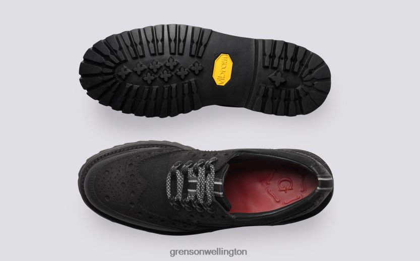 Women Black AVA TECH Grenson R46060332 Brogues Shoes