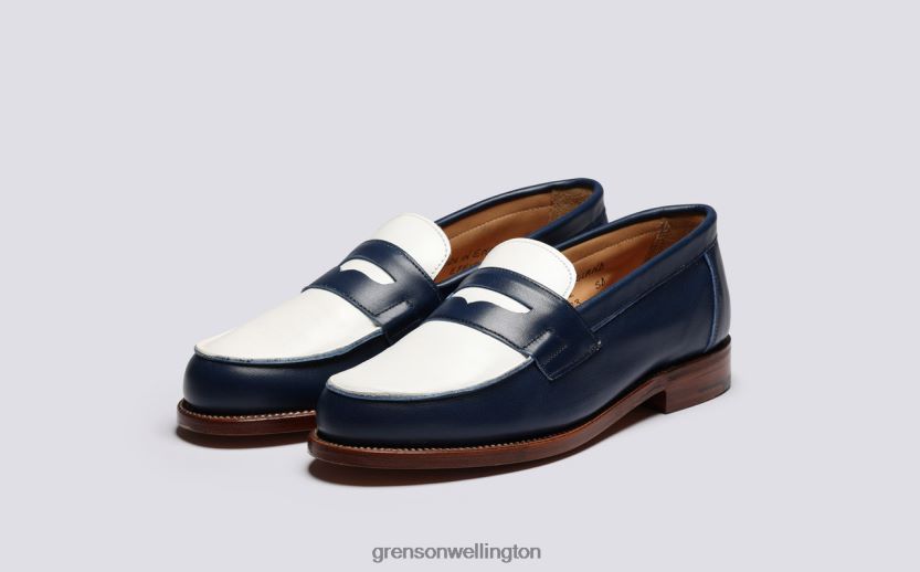 Women Navy/White EPSOM Grenson R46060238 Loafers