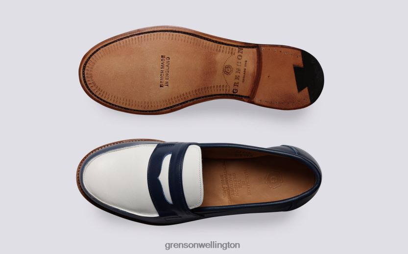 Women Navy/White EPSOM Grenson R46060238 Loafers