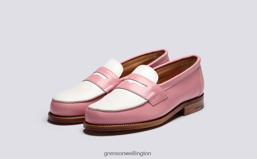 Women Pink/White EPSOM Grenson R46060235 Loafers