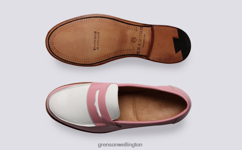 Women Pink/White EPSOM Grenson R46060235 Loafers