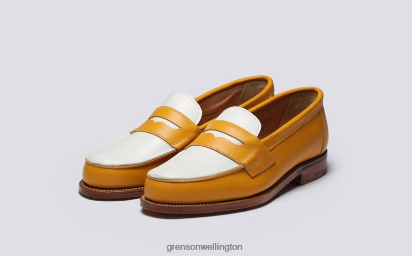 Women Yellow/White EPSOM Grenson R46060236 Loafers
