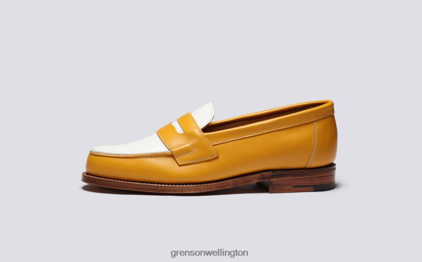 Women Yellow/White EPSOM Grenson R46060236 Loafers