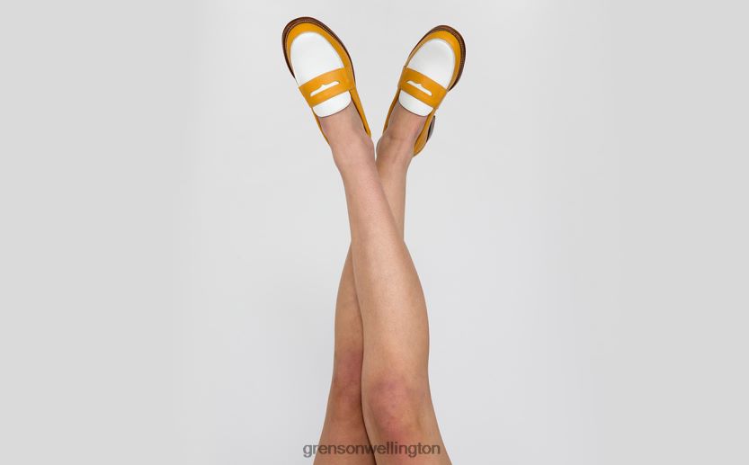 Women Yellow/White EPSOM Grenson R46060236 Loafers