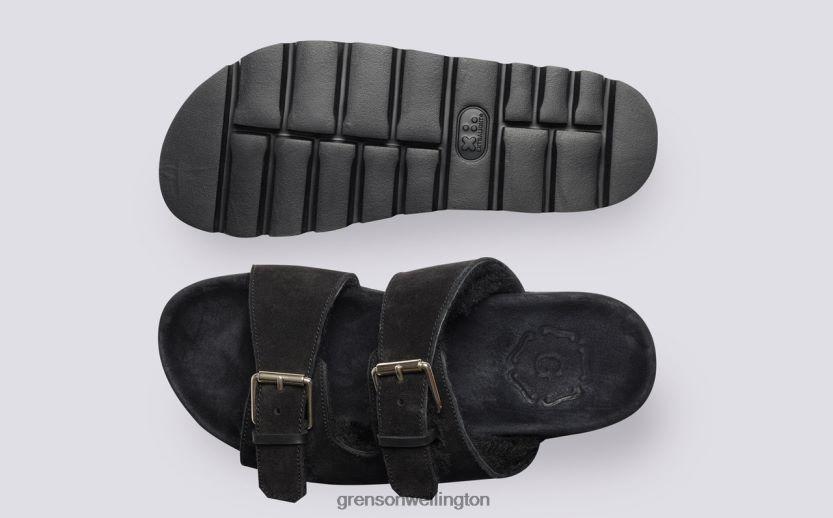 Women Black FLORA Grenson R46060375 Sandals