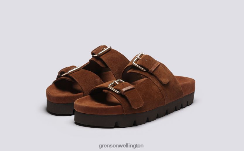 Women Brown FLORA Grenson R46060373 Sandals