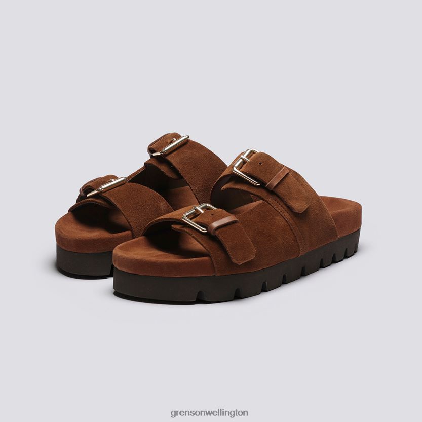 Women Brown FLORA Grenson R46060373 Sandals
