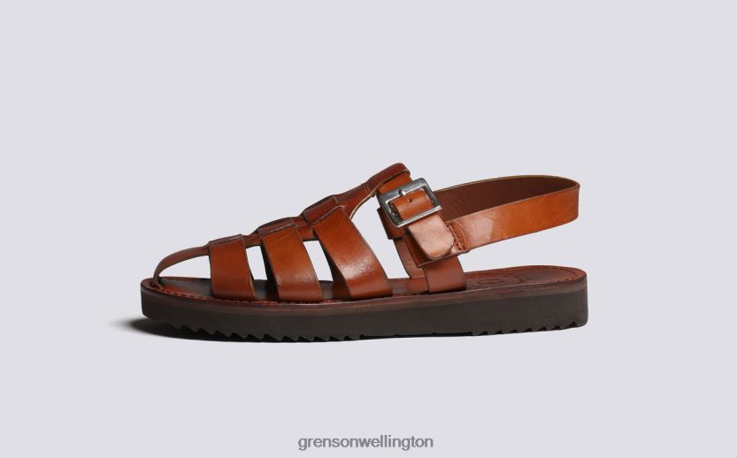 Women Tan Handpainted QUEENIE Grenson R46060384 Sandals