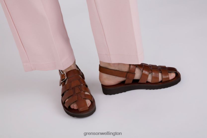 Women Tan Handpainted QUEENIE Grenson R46060384 Sandals