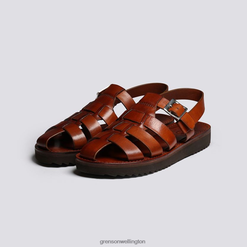 Women Tan Handpainted QUEENIE Grenson R46060384 Sandals