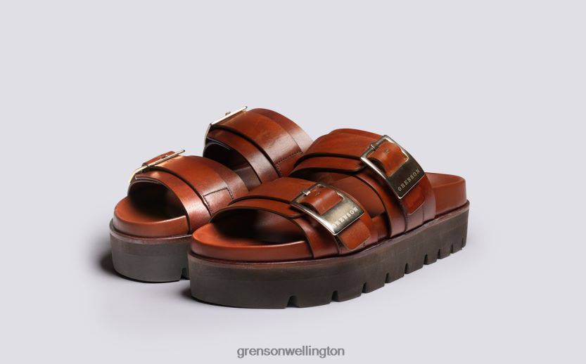 Women Tan IDA Grenson R46060376 Sandals