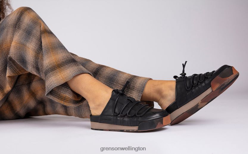 Women Black Burnished SNEAKER 75 Grenson R46060358 Sneakers