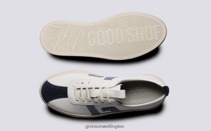 Women White/Blue SNEAKER 67 Grenson R46060352 Sneakers